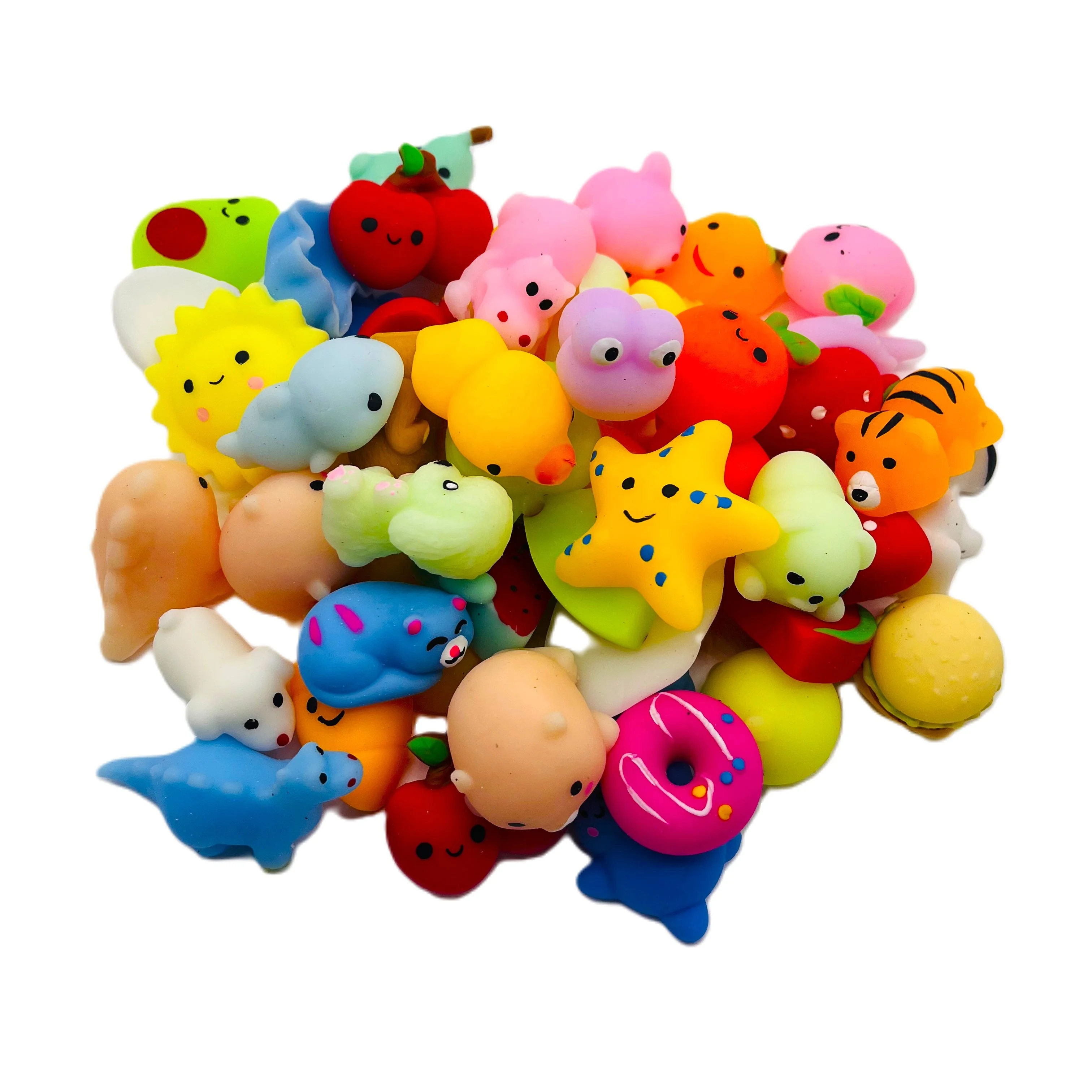 Мягкие резиновые мягкие игрушки для снятия стресса Mochi смешанный ассортимент детских вечеринок или торговых автоматов наполнитель капсул