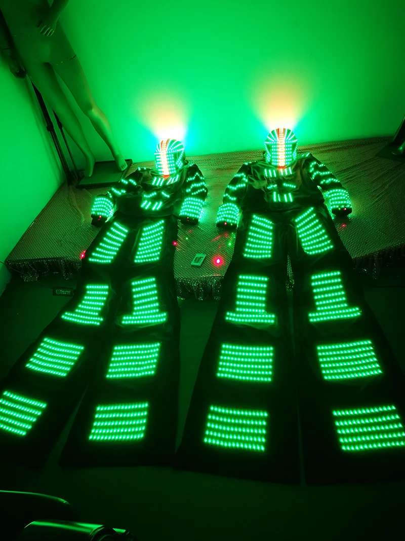 Hot Sale Street show Stilts  led robot costume david guetta suit led robot suit