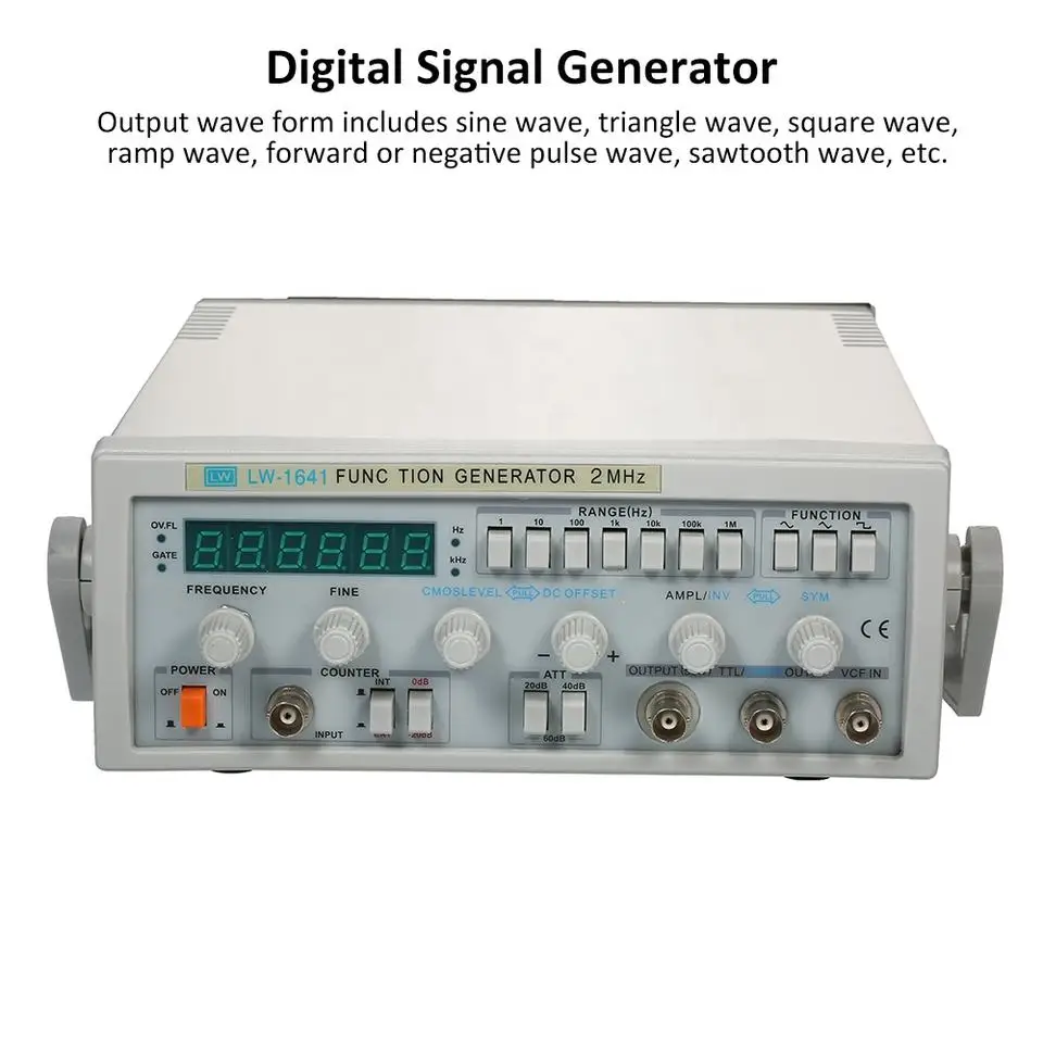 Longwei Factory sales Multi-function LW-1641 Wave Digital Function Signal Generator 0.1Hz-2MHz Frequency