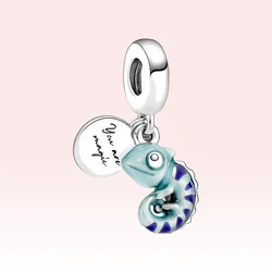 2022 new 925 Silver Summer Blue Sea Life Octopus Turtle fruit Charm Fit Original European Bracelet & Necklace DIY Jewelry