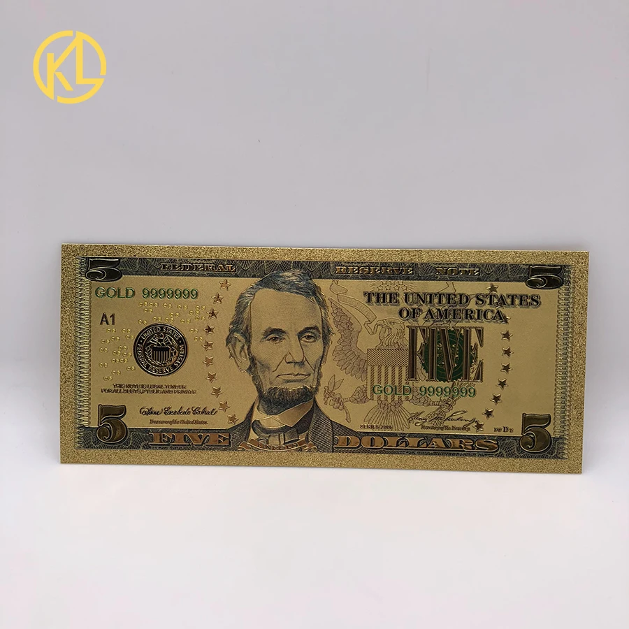 More  American 1 2 5 10 20 50 100 1000 5000 Billion Million US Dollar 24 Gold Silver Foil banknote for patriotism souvenir gifts