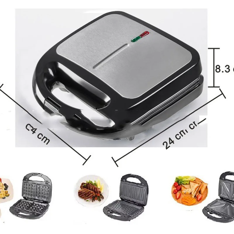 Popular Multifunctional Sandwich Machine, 3 in 1 Breakfast Machine, 3 in 1 Donut Machine