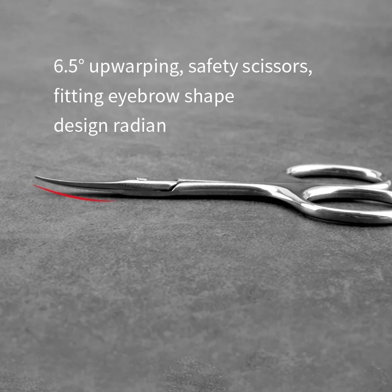 Professional Stainless Steel Pointed and Rounded Tips Paper Beauty Nose Nasal Safety Grooming Scissors