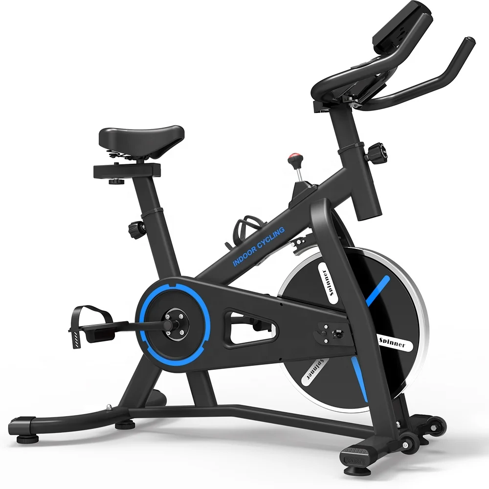 Stationary Spin Bicycle Home Fitness Workout, Belt Drive Indoor Spinning Bike with Pulse LCD Monitor