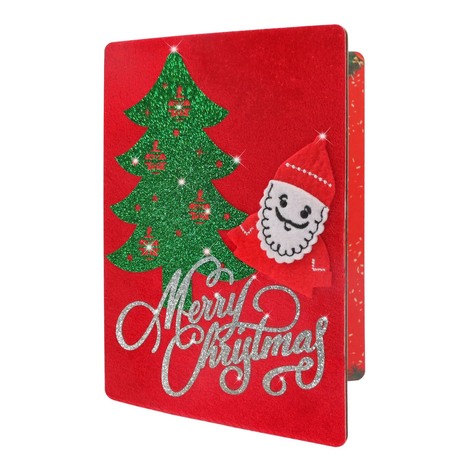 Luxury New Embroidery Merry Christmas Greeting Card Diy Handwriting Gifts With Gift Box