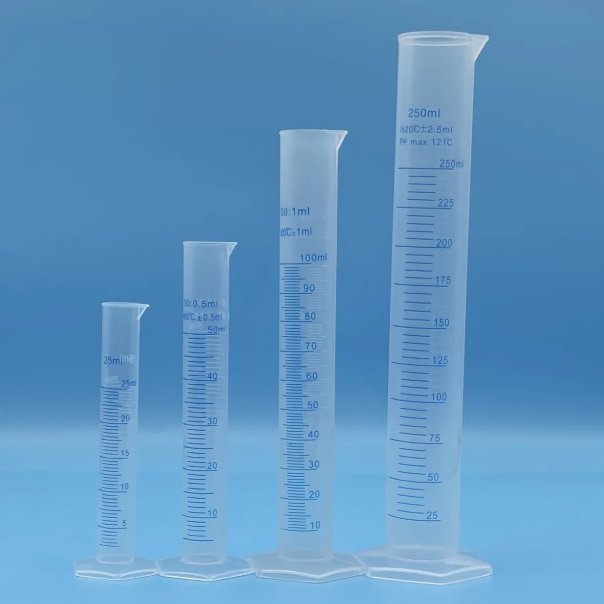 Lab Plastic Function of Measuring Cylinder High quality clear plastic measuring cup