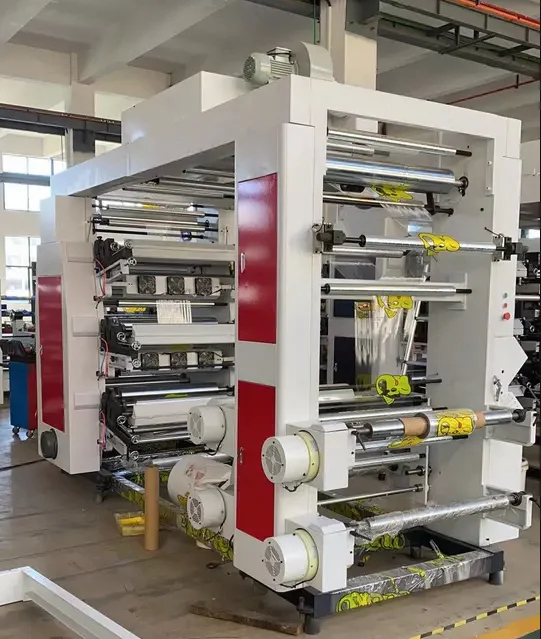 stack 6 color paper cup make pp non woven pe pet bag flexo Flexographic package Printers printing machine price