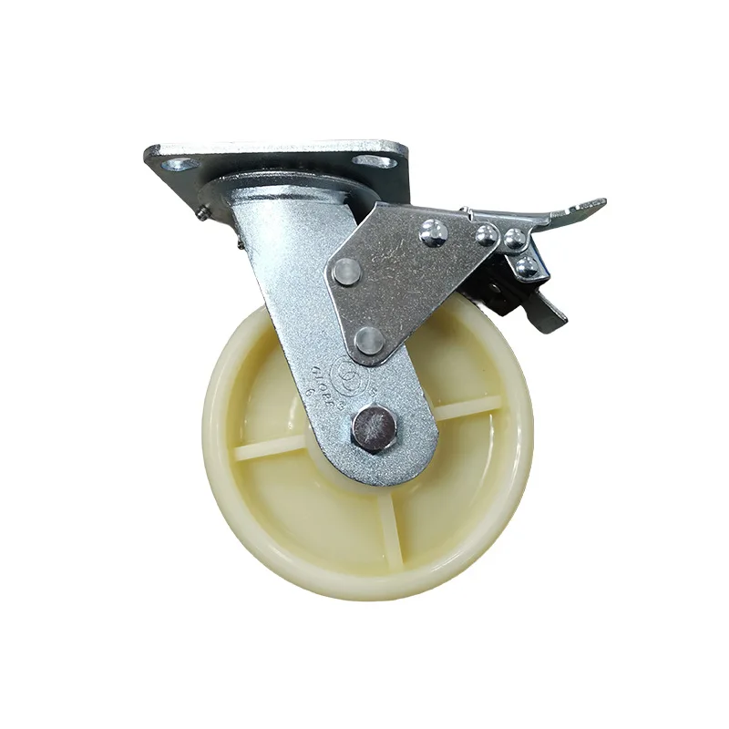 High Standard  Universal Wheels Omni-directional Castor Wheel Rubber Quiet Casters with Brakes for Removal Van Guided Vehicle