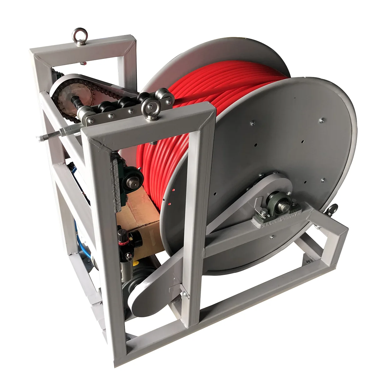 Super High Pressure Hydraulic and Air Pneumatic Press Water Hose Reel with Wheels for Car Food Equipment Street Washing