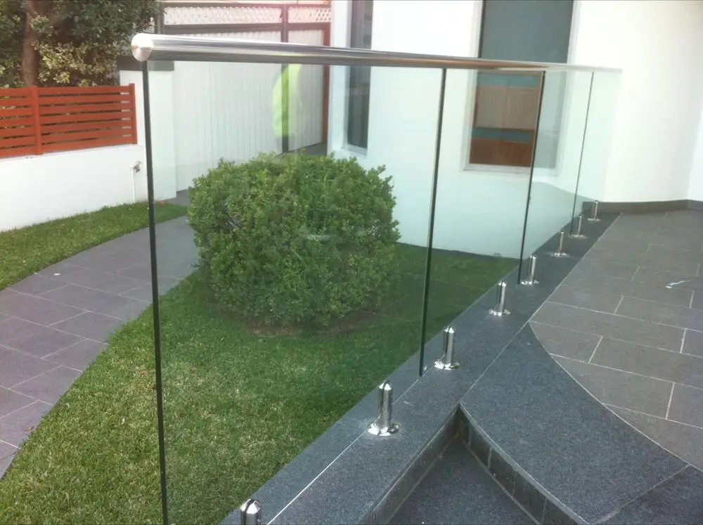 Modern Design Deck Stainless Steel Glass Railing Exterior Railing