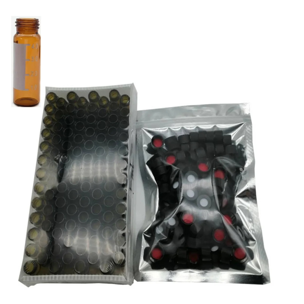 
 5ml chromatographic injection bottle 13-425 sample bottle Equipped with graduated silicone Teflon head cap  