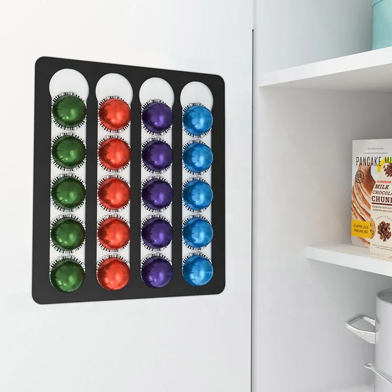 wholesale dolce gusto coffee capsule rack holder metal black coffee pod holder for nespresso capsules