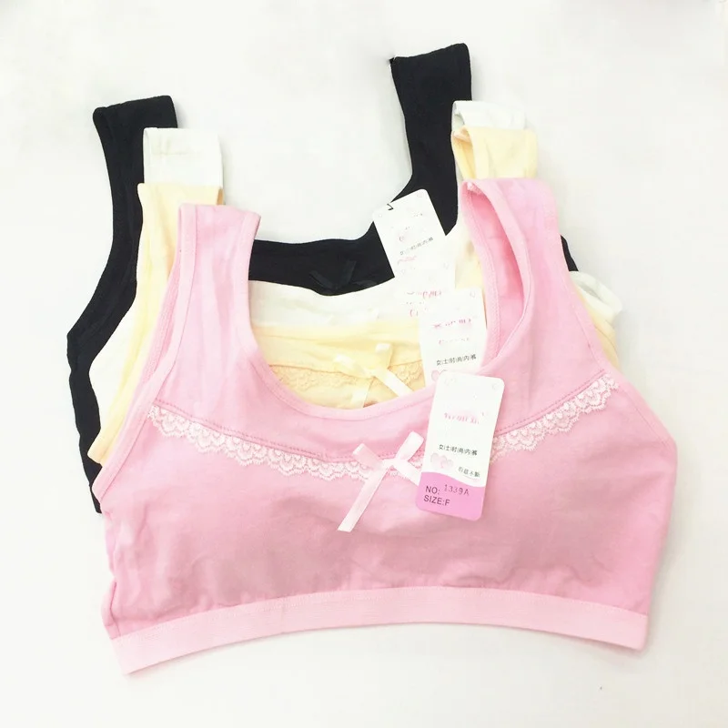 
Colorful design wholesale kids young girls underwear soft padded seamless bra 