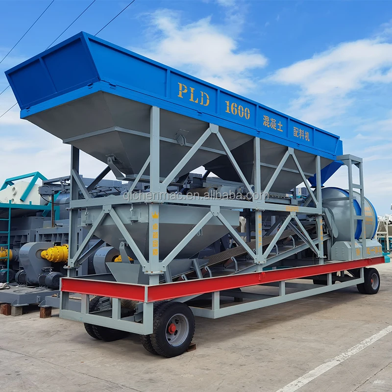 New YHZS50 with tires mobile concrete batching plant mobile plant with JZ mixer China factory price
