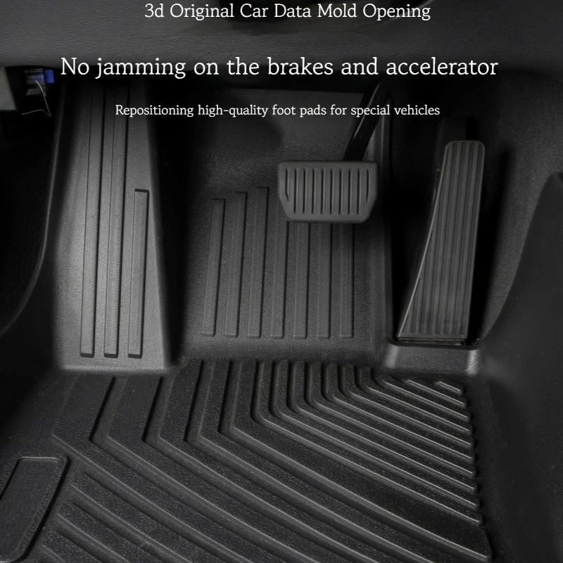 Auto accessories Ford ranger waterproof car floor mat for trunk custom car floor mat full sets 5d tpe car floor mat 3d molded