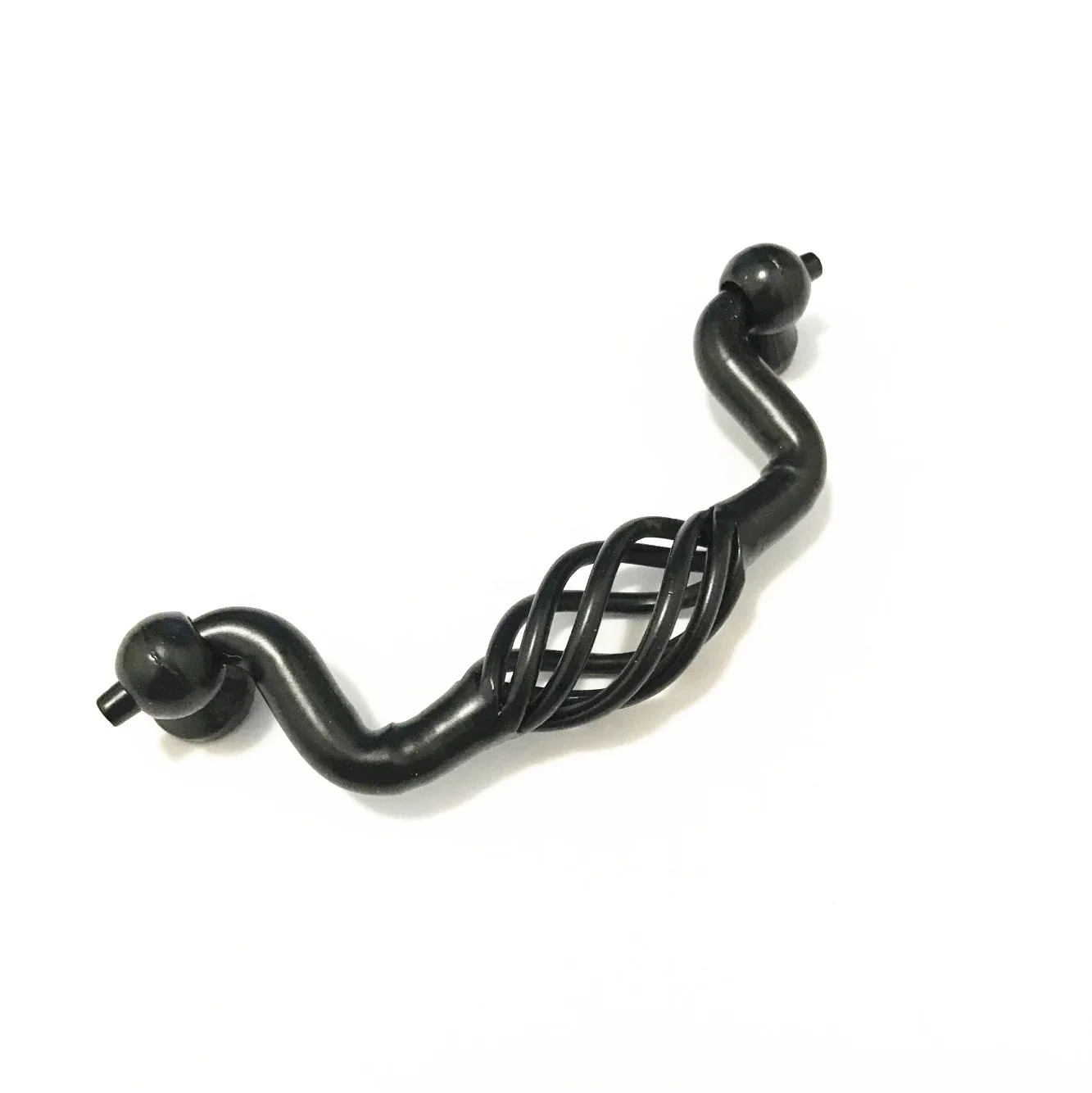 CX082 Black Antique Zinc Alloy Kitchen Cabinet Handles and Knobs Classical birdcage handle (Foshan Kosin Factory)