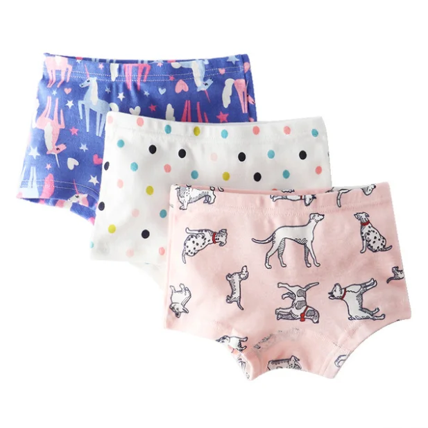 Girl print underwear child boxer