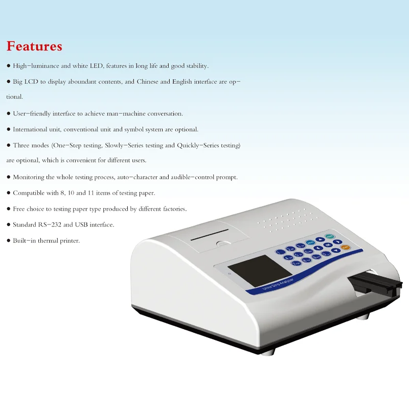 Biochemistry chemistry analyzer semi-auto chemistry urit urine analyzer machine portable urine analyzer
