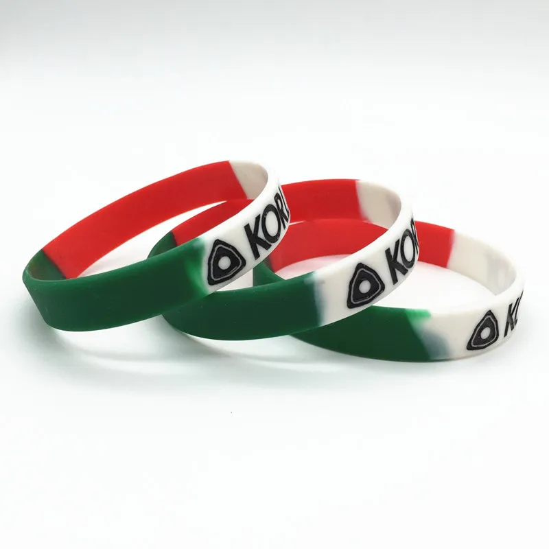 Personalized Ink Injected Wrist Band Rubber Bracelet Custom Logo Silicone Wristband