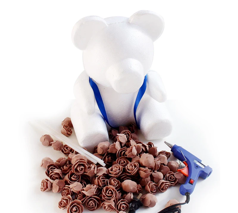 Factory Direct Wholesale Hot Sale bear rose box rose bear 70 tedy bear with roses