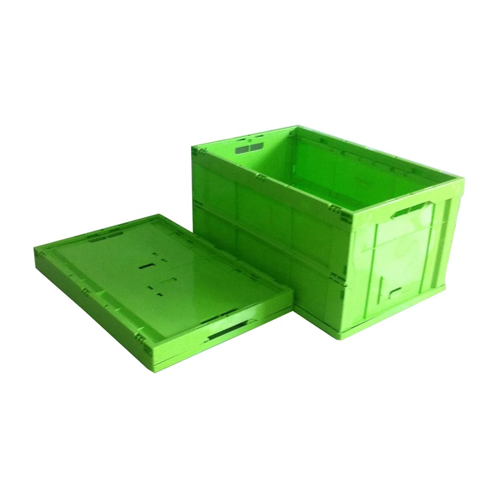 60L/Folding Crates/ Foldable/ Stackable/Save Space and Freight Cost/Solid/With Lid/100% Virgin PP/100% Recyclable/Made in China
