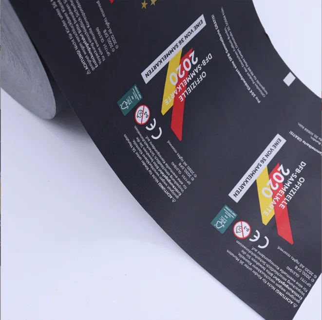 LOM Pvc Sugar Stick Packaging Paper Lamination Print Sealing Products Film Roll For Chocolate