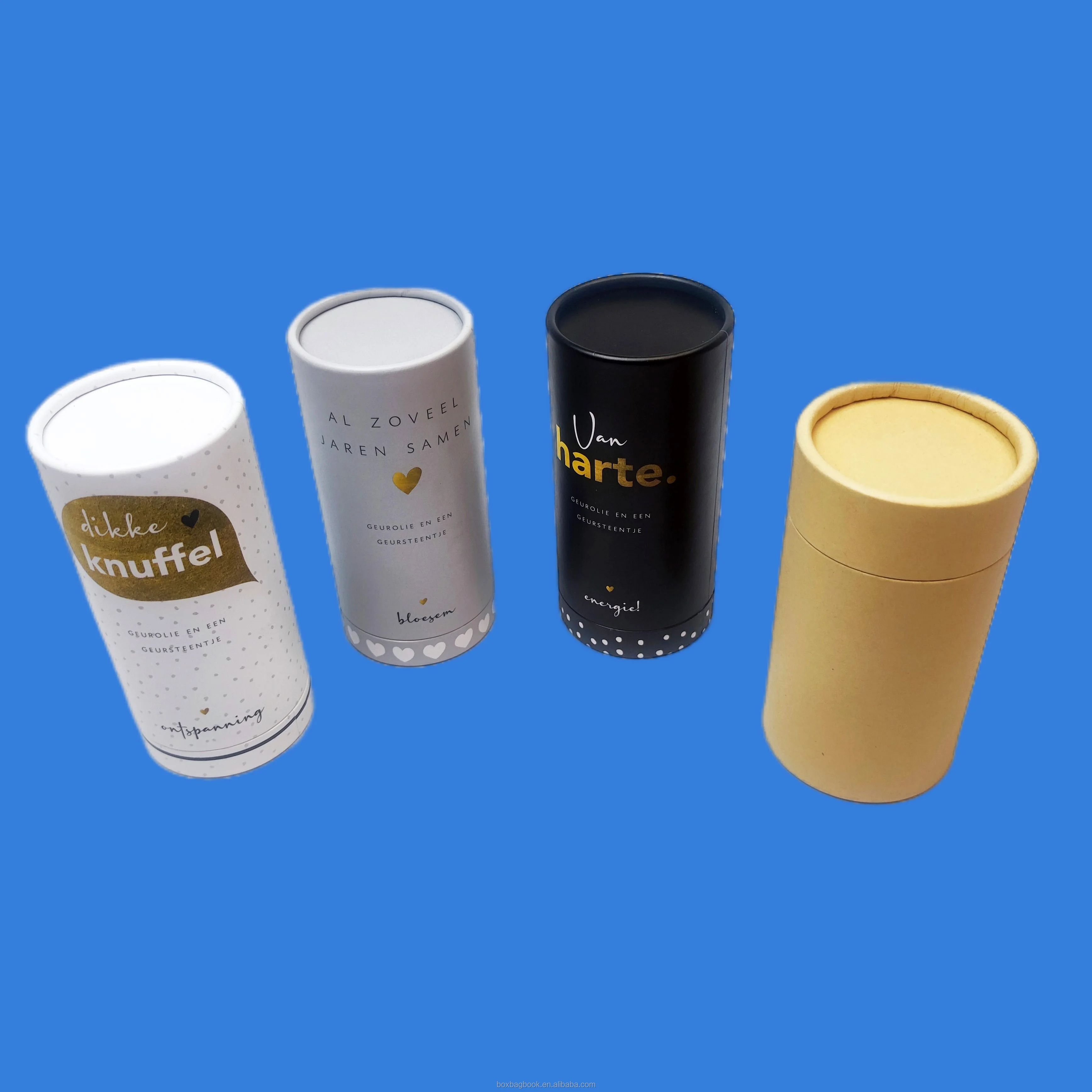 Recyclalbe Cosmetic Lip Perfume Candle Rolling Craft Paper Tube Mailing Box For Olive Oil Personal Body Care Cardboard Tube Box