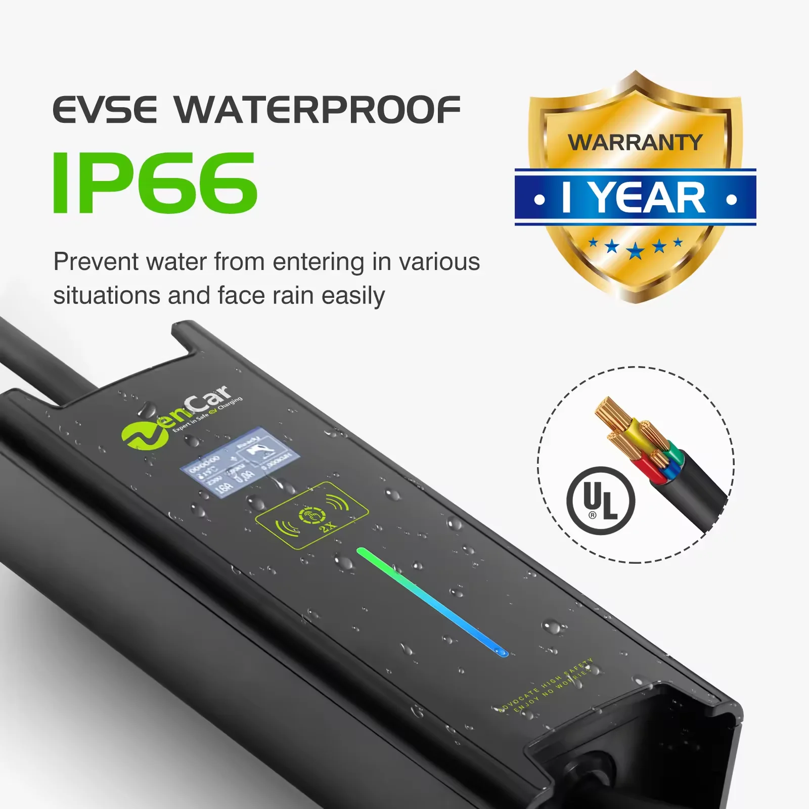 Type 2 Level 2 Smart Evse Portable Charger Station for 32A EV Cars Model A With Red CEE Plug