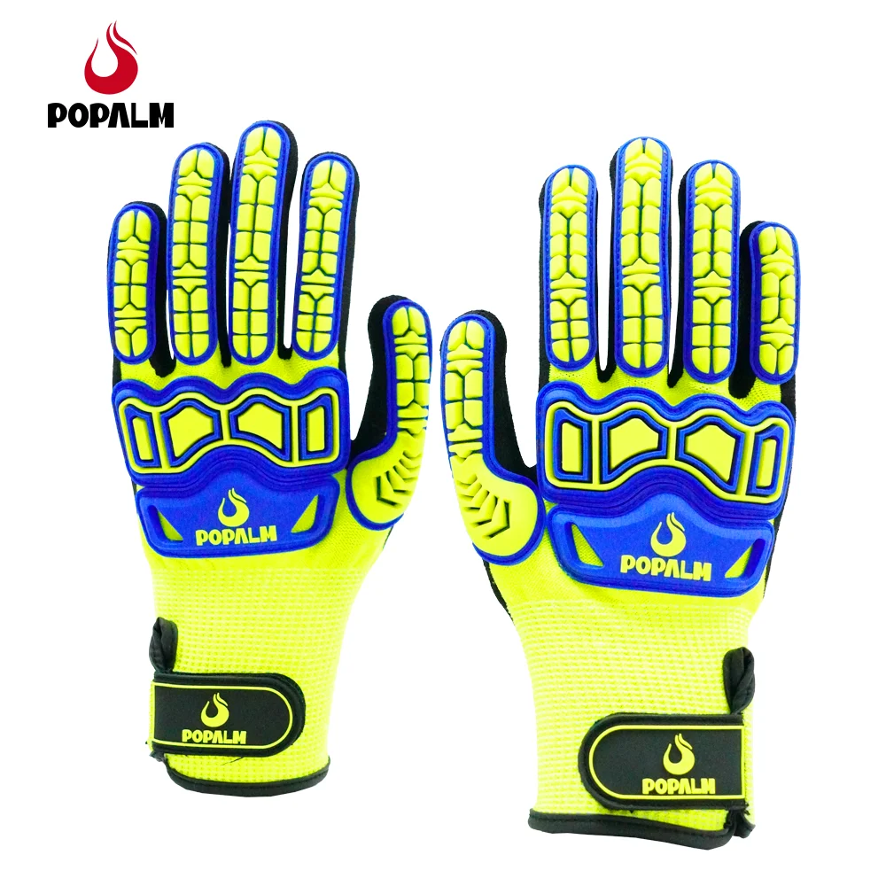 POPALM 13/15 Gauge Preferential Price Cotton Nitrile Safety Work Gloves Protection Against Access With The Back Of The Hand