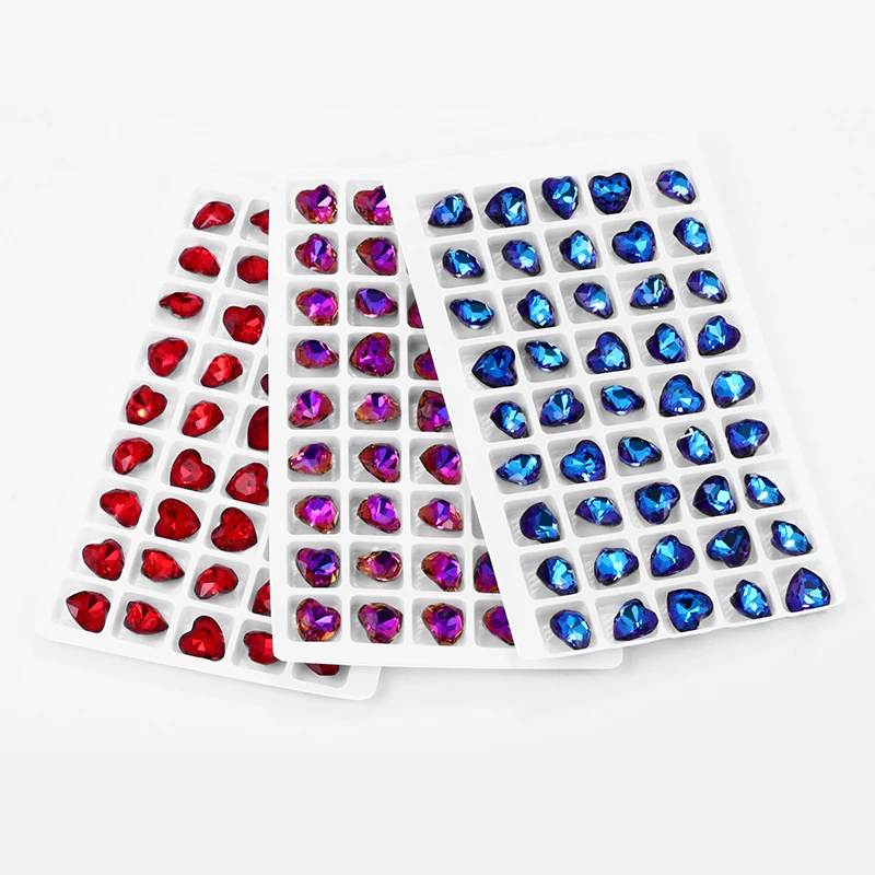 
Xichuan Lovely Heart K9 Glass Fancy Rhinestones for Nail Art Decoration Jewelry Making 