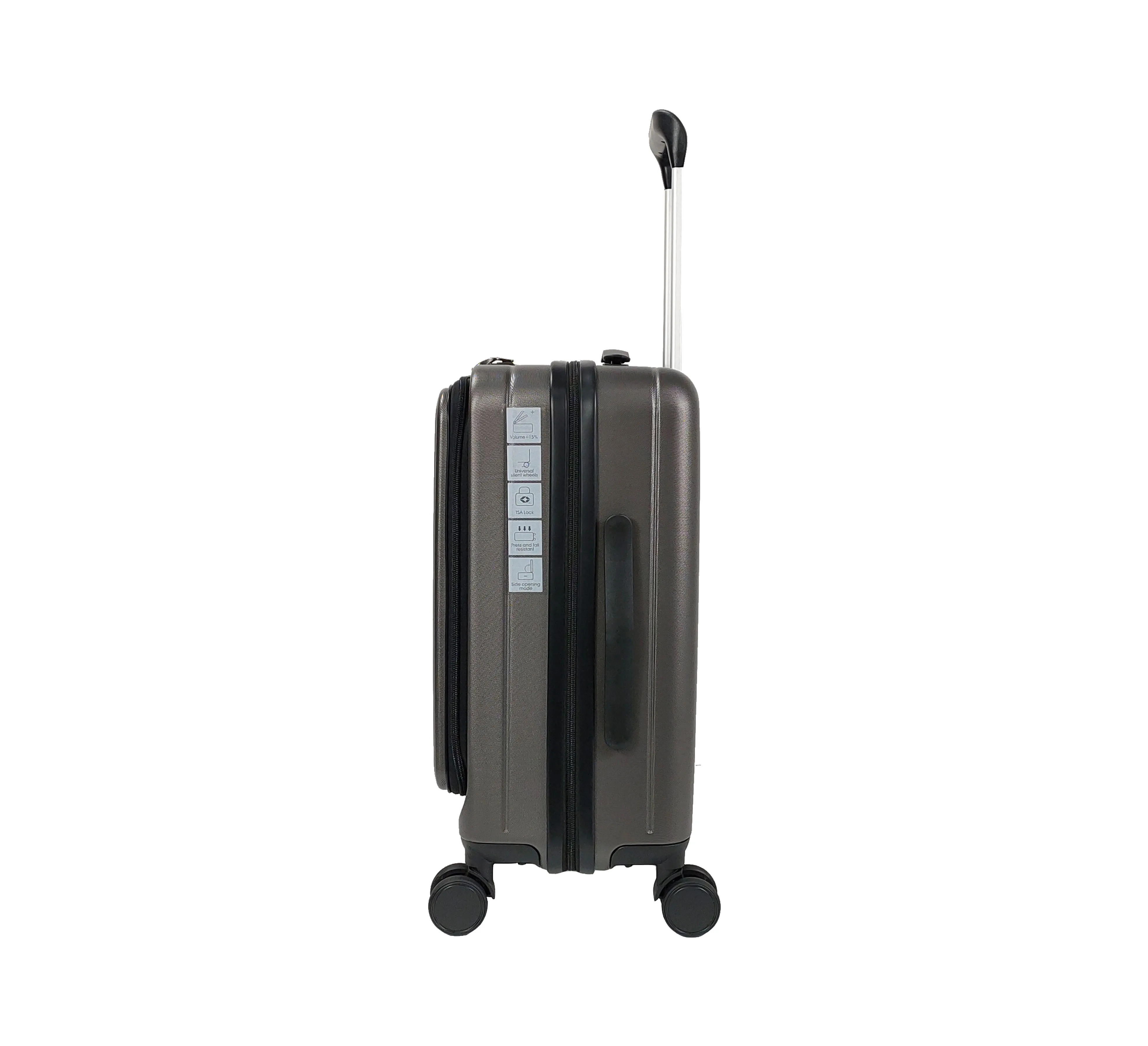 2024 New Design Scratch-resistant double zipper trolley bag office trolley bag front opening luggage for Travel Business