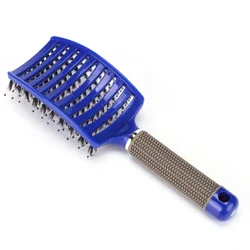 Soft Nylon Pin Bristle Paddle Massage Cushion Detangling Hair Brush Professional Plastic Hair Massage Brush
