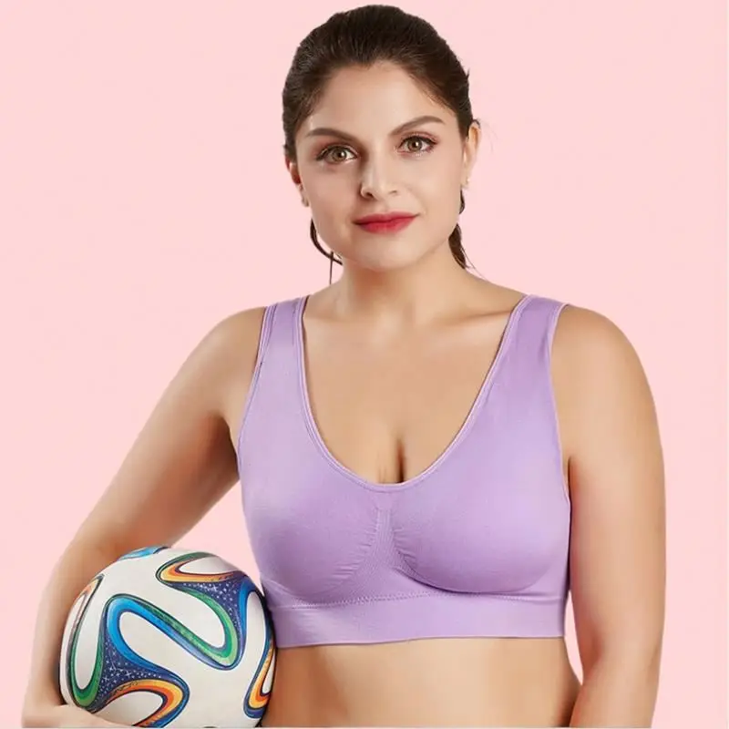 Seamless Push-Up Bras For Plus Size Women 5Xl 6Xl Bralette Wireless Bra Vest with Zipper Closure For Big Sizes and Girls