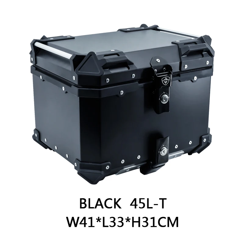 DUHAN  45L 3X Motorcycle Tail Box Rear Tail Luggage Box Motorbike Aluminum Box