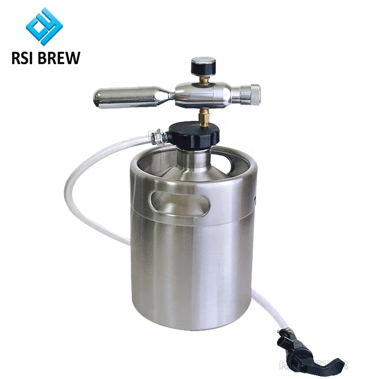 Factory supply food grade 304 ss beer tap equipment co2 kit keg 2L keg mini keg dispenser