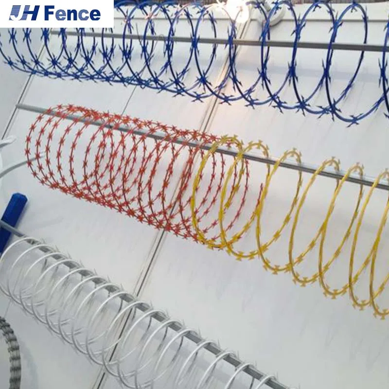 3mm Diameter Galvanized Concertina Razor Barbed Wire Fence Security Welded Steel Mesh Razor Wire with Barbs
