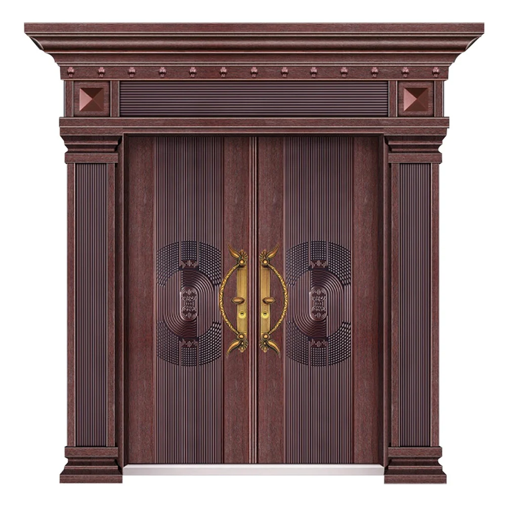Residential Luxury Exterior Security Doors Bulletproof Zinc Alloy Villa Door from China