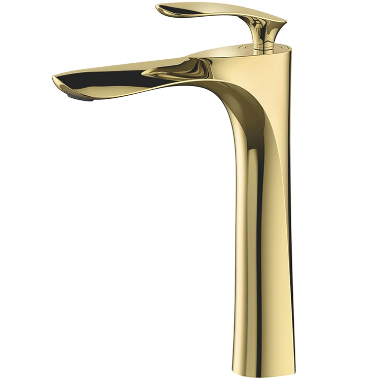 Bathroom tall design brass vessel basin mixer tap basin faucets hot and cold water faucet