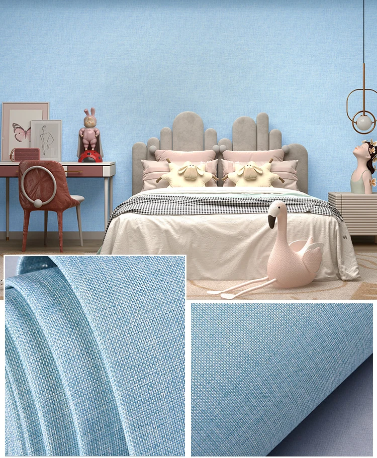 China suppliers high quality wall cloth textile wallpaper self adhesive fabric textile wall panel