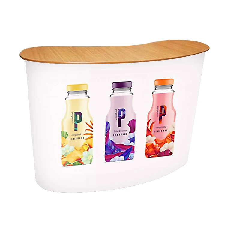 Portable exhibition trade show pop up advertising promo table counter display