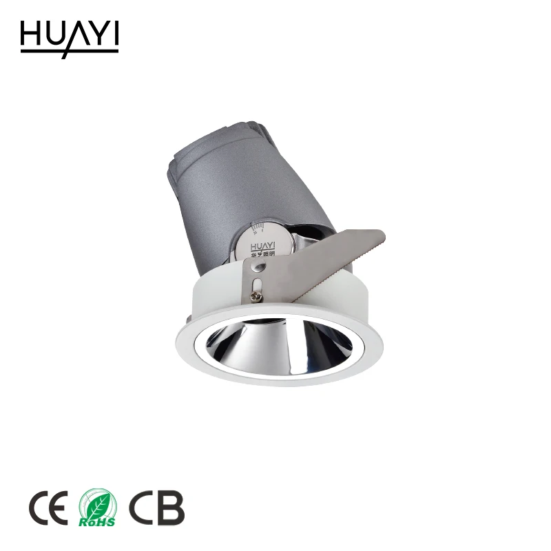 Светодиодные точечные светильники HUAYI Ip20 3-дюймовый поляризационный отражатель хромированные с гальваническим покрытием
