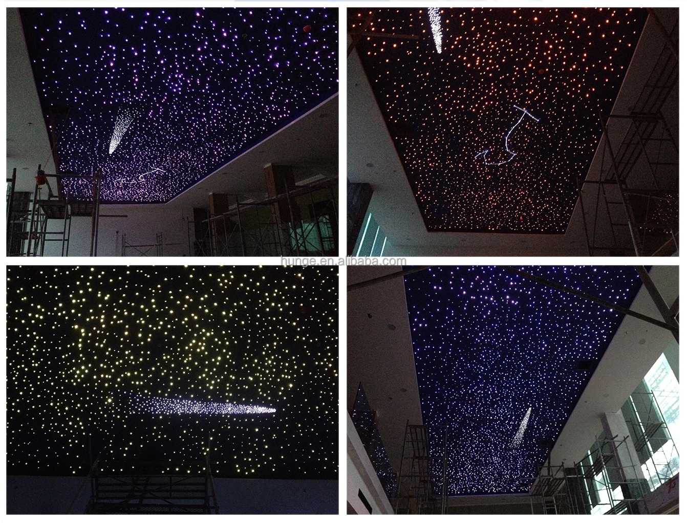 Remote Control 60W Color Changing RGB Wireless Custom Residential LED Fiber Optical Starry Sky Lighting