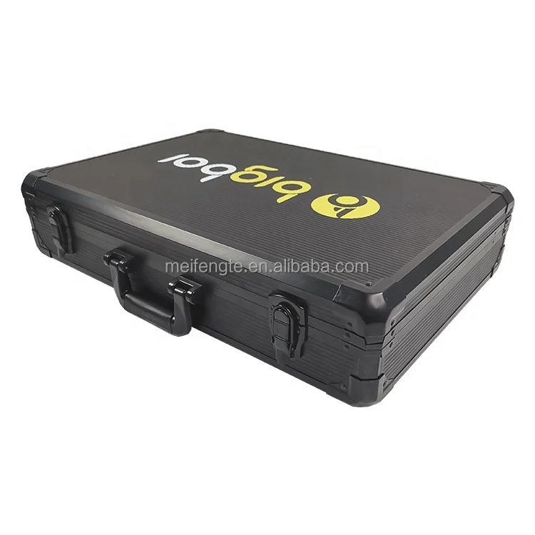 Aluminum Case OEM Case Jiangsu Factory Pure Black Medium K Frame Durable Lined Panel Lock Aluminum Case For Precision Equipment
