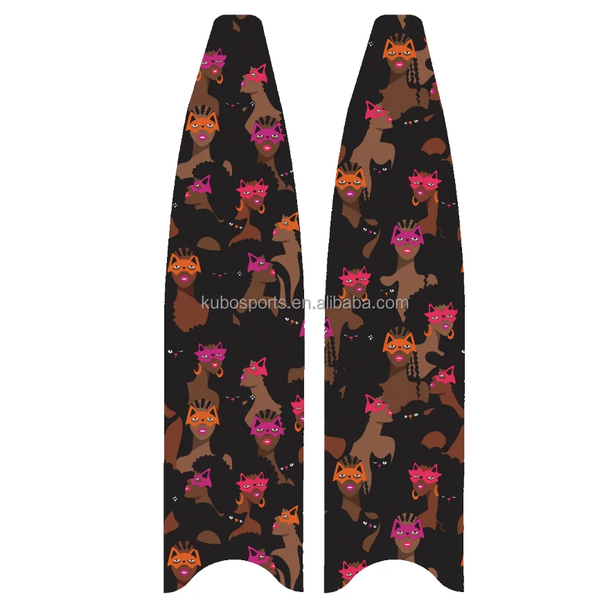 KUBO no sticker Carbon Fiber Long swim free diving spearfish scuba snorkeling Spearfishing Free diving Fin