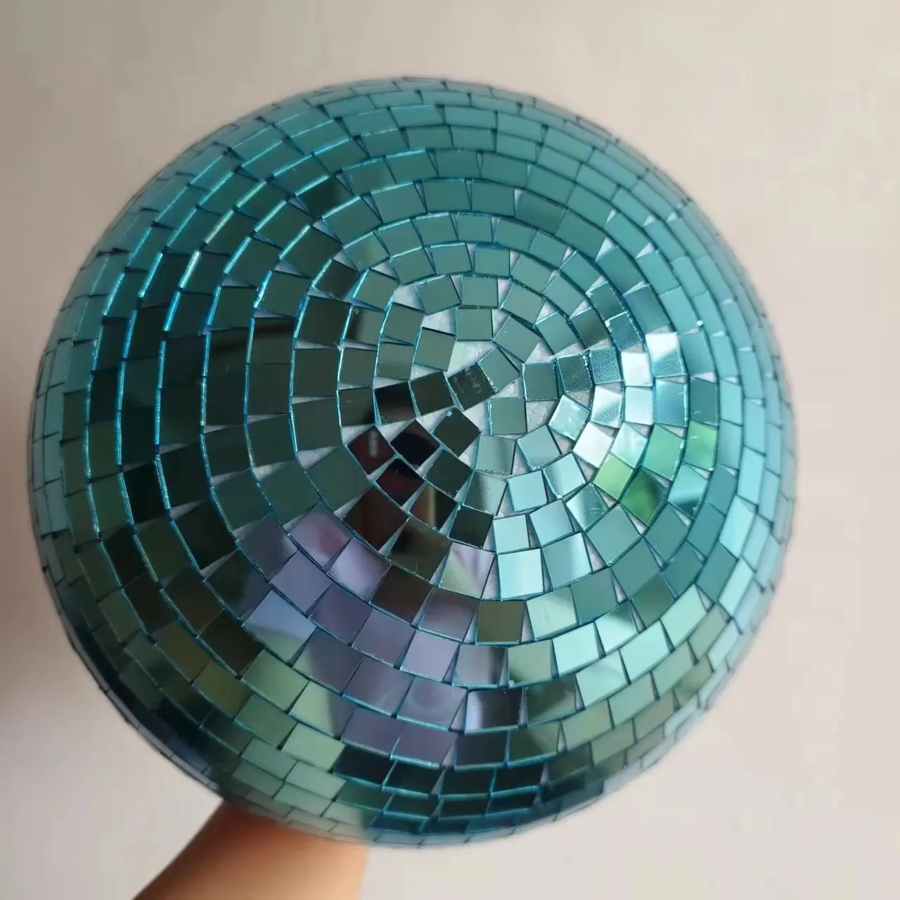 Personalised  Pink Turquoise Large Christmas Ball Glass Mirror Ornaments Reflective Disco  for Holiday Decorations