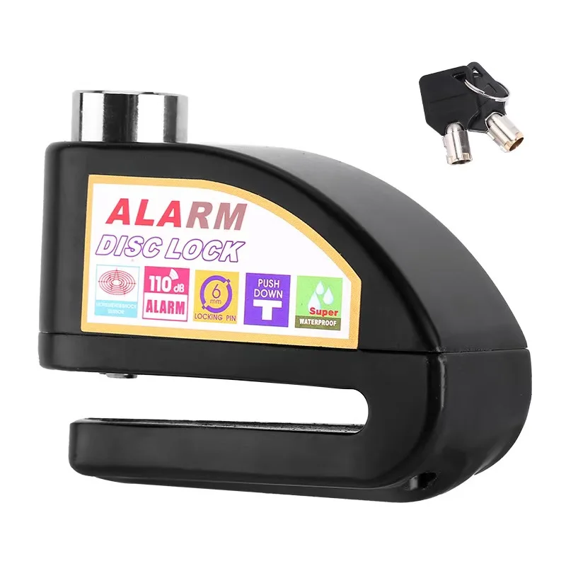 Bicycle And Motorcycle Disc Brake Lock Alarm Waterproof Anti-theft Lock Cable