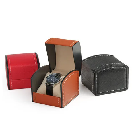 High quality Custom logo PU watch box flip-open watch box wrist watch box