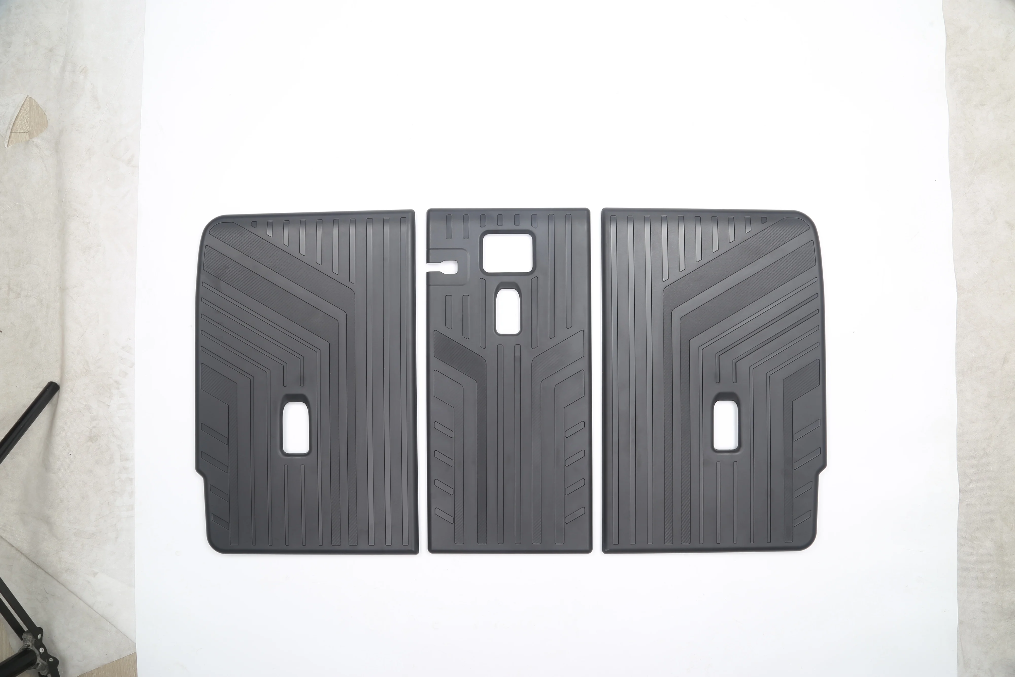 New Arrival ABS material Carbon fiber finish Rear Trunk Seat Back Mats for Model Y