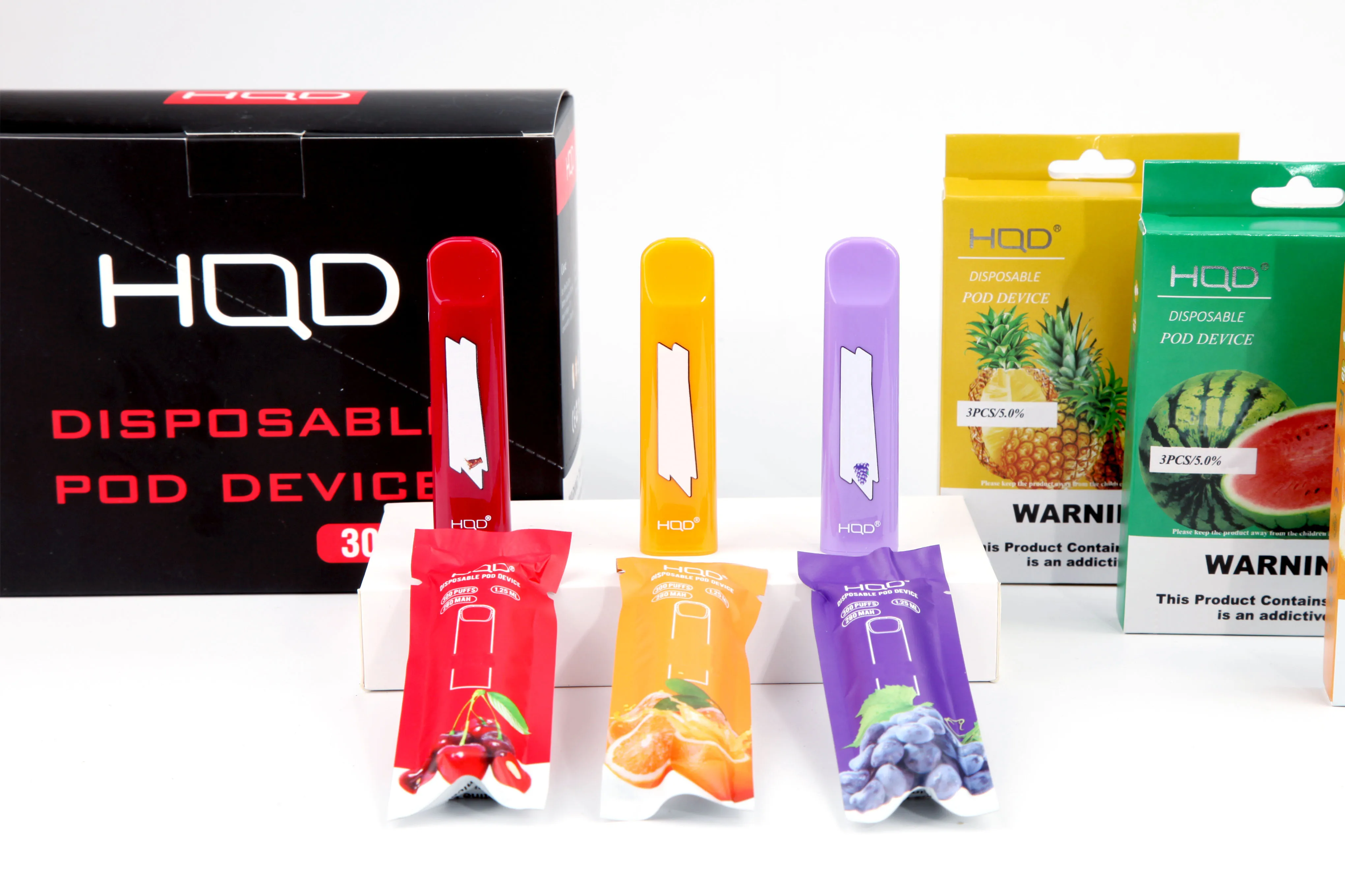 100% Original HQD Cuvie more than 300pfs pod vape device many different 280mAh colors fast shipping