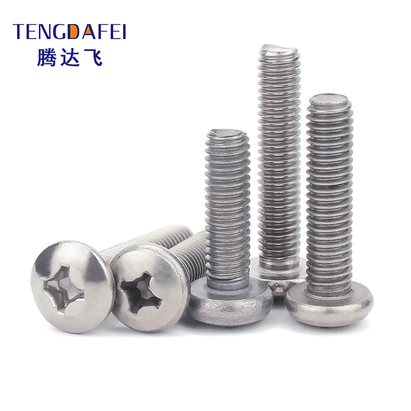 Titanium screw Titanium bolts 818 pan head cross bolt round head screw titanium machine nail M3M4M5M6